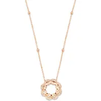Orphelia 'Onyx' Dames 925 Sterling Zilveren Ketting met Hanger - Roze ZH-7127/RG