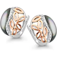 Orphelia 'Unari' Dames 925 Sterling Zilveren Stud Oorbellen - Zilver/Roze ZO-7112