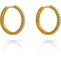 Orphelia 'Fay' Dames 925 Sterling Zilveren Creolen - Goud ZO-7557/G