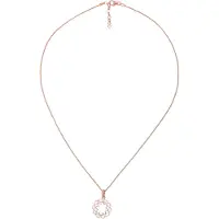 Orphelia 'Jasmine' Dames 925 Sterling Zilveren Ketting met Hanger - Roze ZH-7076/1