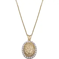 Orphelia Dames 925 Sterling Zilveren Ketting met Hanger - Goud ZH-4520-GOUD