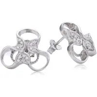 Orphelia Dames 925 Sterling Zilveren Stud Oorbellen - Zilver ZO-5033