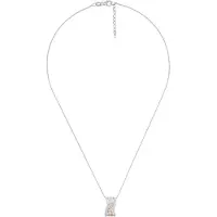 Orphelia Dames 925 Sterling Zilveren Ketting met Hanger - Zilver/Roze ZH-4831