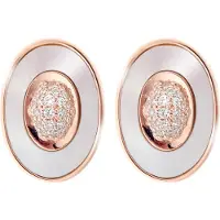 Orphelia 'Aurori' Dames 925 Sterling Zilveren Stud Oorbellen - Roze ZO-7292