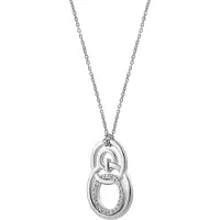 Orphelia Dames 925 Sterling Zilveren Hanger met Ketting - Wit ZH-4321