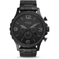 Fossil Analoog horloge 'Nate' zwart