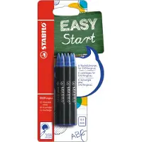 Stabilo EASYoriginal - Penvulling 0,5 mm Medium - Blauw - Blister 6 stuks