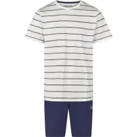 Phil&Co. Pyjama kort 'Lounge Dreams' donkerblauw / wit