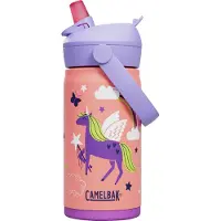 CamelBak Thrive Flip Straw Drinkfles Kids - 350 ml - RVS - Met Rietje - Isolatie Waterfles - Roze (Magic Unicorns)