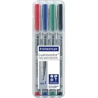 Staedtler Lumocolor F non-permanent pen - Box 4 kleuren