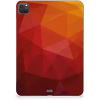 B2Ctelecom Back Cover voor iPad Pro 11 (2024) Polygon Red