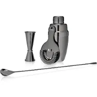 Viski Mixologist Cocktailset - roestvrijstaal - gunmetal - 4-delig
