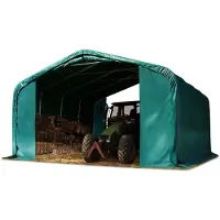 TOOLPORT Weidetenten 6x6m, PRIMEtex 2300, donkergroen, bodem aarde