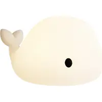 QAZQA Tafellamp wit 30cm incl. LED dimbaar IP54 oplaadbaar - Baby Whale