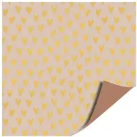 Kassaplan Toonbankrol 50cm Lots Of Love Gold/bruin Goud goud Papier Cadeaupapier