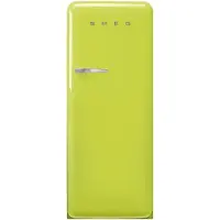 Smeg Koelkast Retro Vrijstaande ijskast Koelkast, Jaren 50, Enkeldeurs, Vrijstaand , Positie scharnier: Rechts, Limegroen