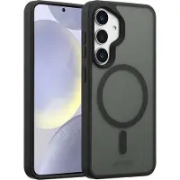 Accezz Rugged Frosted MagSafe Backcover voor de Samsung Galaxy S25 Plus - Zwart
