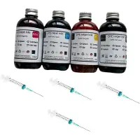 Inktmedia Geschikt Set Epson 104- serie (Zwart + 3 kleuren- 4x 100 ml.) van