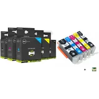 Inktmedia Geschikt Canon SET Pgi-530 xl en CLI-531 xl Serie Inktcartridge hoge inhoud van