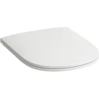 Laufen Lua closetzitting 36.7x44.6x4.6cm met quickrelease en softlose zitting inclusief deksel RVS bevestiging Duroplast Wit H8910830000001