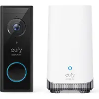 Eufy by Anker Video Deurbel - Draadloze Deurbelset -Zwart en wit- Inclusief HomeBase 3 - WiFi vereist