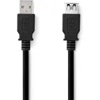 Nedis USB-A verlengkabel | USB3.0 5 Gbps | 10W | zwart | 1 meter
