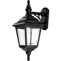 ELSTEAD Wandlamp buiten Kerry, zwart, Kunststof, Wandlamp buiten