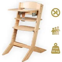 Geuther Houten Kinderstoel - Syt - Meegroeistoel voor kinderen van 6-36 maanden - inclusief eetblad - 5-punts veiligheidsgordel - 61x49x83cm - Eco/hout