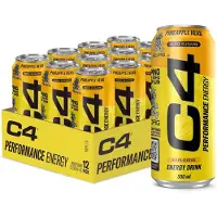 C4 Energy Drink - 12x 500 ml - Pineapple Head