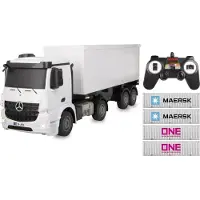 Weiss RC voertuig Auto - 408300 RC Vrachtwagen - Mercedes-Benz Arocs met Oplegger - Container Truck - 2,4GHZ RC Model Kant en Klaar - 1:26 Bestuurbare Auto