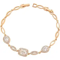 Gaya Armband rose-goud / transparant