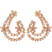 NAEMI Oorbellen goud / lila