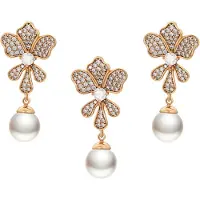 Gaya Oorbellen rose-goud / parelwit