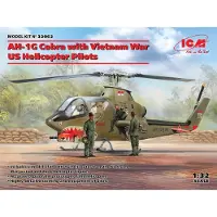ICM Modelbouwpakket Helikopters - 32062 AH-1G Cobra with Vietnam War US Helicopter Pilots Plastic - 1:32 - Modelbouw