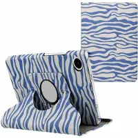 IMoshion 360° Draaibare Design Bookcase voor de Samsung Galaxy Tab A9 Plus - White Blue Stripes