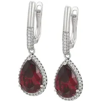 NAEMI Oorbellen rood / zilver