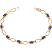 Faina Armband navy / rose-goud