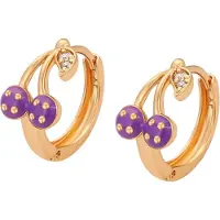 NAEMI Oorbellen goud / lila