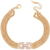 Faina Armband rose-goud / rosa / transparant