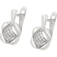 NAEMI Oorbellen zilver / transparant