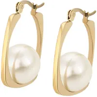 NAEMI Oorbellen goud / parelwit