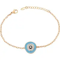 NAEMI Armband turquoise / goud / wit