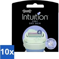 Wilkinson Sword - Navulmesjes - Intuition Mesjes Dry Skin - Verzachtend - 3 mesjes - Bulkverpakking - 10 stuks