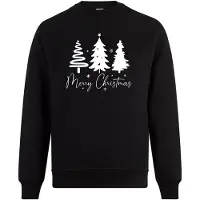 B&C Merry Christmas Kerstbomen Kersttrui - Unisex - Kerst - Christmas - Feestdagen - Grappige Trui - Kerstman - Xmas - Foute kerst - Foute Kersttrui - Kerstcadeau - Maat S