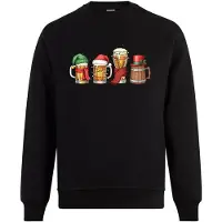 B&C Kerstbiertjes trui - Unisex - Kerst - Christmas - Feestdagen - Kersttrui - Grappige trui - Kerstman - Foute kersttrui - Kerst outfit - Maat L