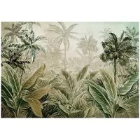 WALLARENA - Fotobehang - 300x210 cm - Dschungel, tropisch, bladeren, voor woonkamer en slaapkamer