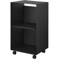 Yamazaki Tower Platenkast 2-laags op wielen - Zwart