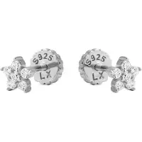 Luxenter Sterling Zilver 925 Oorbellen met Gerhodineerd Briljant Zirkonia - Anba
