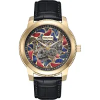 Heritor Automatic Heritor automatisch Emmanuel semi-skelet lederen bandhorloge