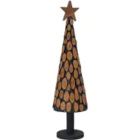 vidaXL Kerstboom met standaard Bruin 120 cm Massief teakhout